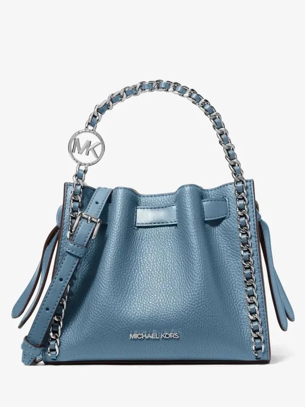 Michael Kors Mina Small Convertible Crossbody Bag Messenger Navy